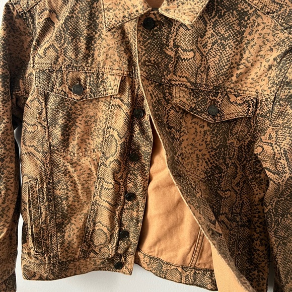 Free People Denim Snakeskin Jacket - Picture 3 of 5